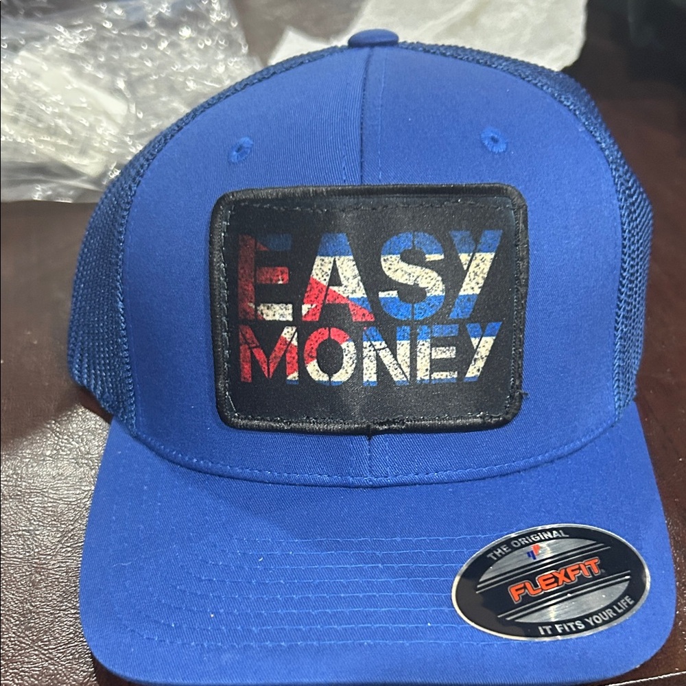 Easy Money Flexfit Trucker Hat. Custom Made!